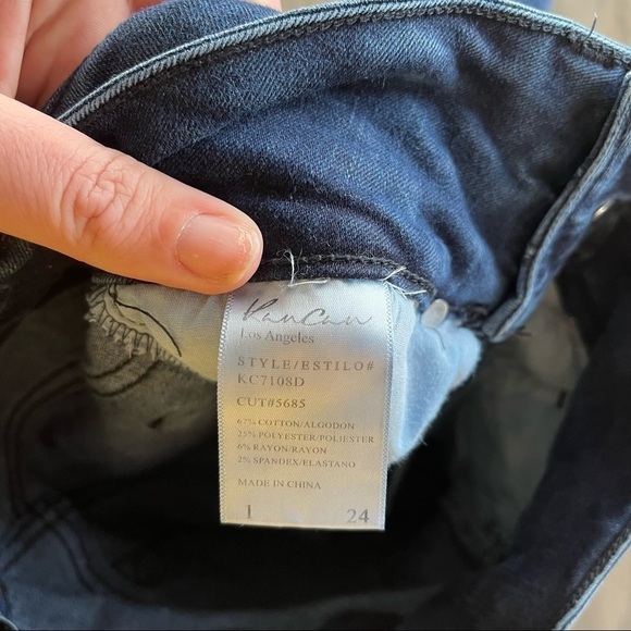 KANCAN Womens Skinny Stratton 3 Button High Rise denim Jean size: 24 - Picture 7 of 13